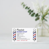 理容師ポールカスタム写真 名刺 (スタンド正面)