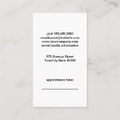 理容師ポールキャンディストライプの 予約カード (裏面)