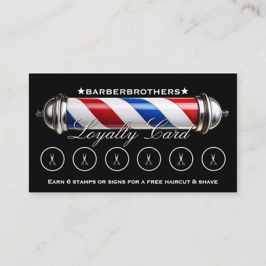 理容師ポールクラシックロイヤリティ 名刺 (裏面)