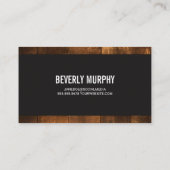 理容師ポールハサミ | 木製トリム 名刺 (裏面)