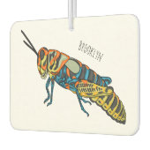 理容師ポールバッタ漫画イラストレーション カーエアーフレッシュナー (左)