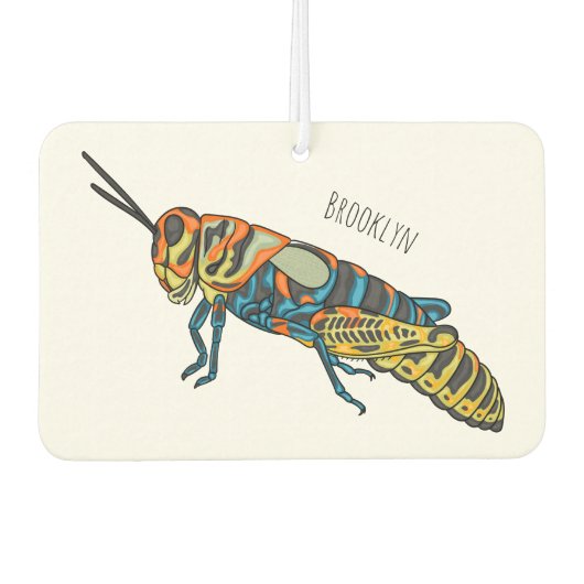 理容師ポールバッタ漫画イラストレーション カーエアーフレッシュナー (正面)