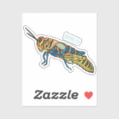 理容師ポールバッタ漫画イラストレーション シール (シート)