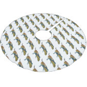 理容師ポールバッタ漫画イラストレーション ブラッシュドポリエステルツリースカート (アングル)