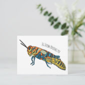 理容師ポールバッタ漫画イラストレーション ポストカード (スタンド正面)