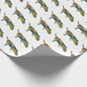 理容師ポールバッタ漫画イラストレーション ラッピングペーパー (角)