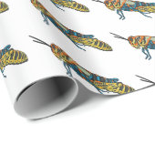 理容師ポールバッタ漫画イラストレーション ラッピングペーパー (ロールコーナー)