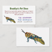 理容師ポールバッタ漫画イラストレーション 名刺 (正面/裏面)