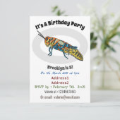 理容師ポールバッタ漫画イラストレーション 招待状 (スタンド正面)