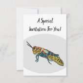 理容師ポールバッタ漫画イラストレーション 招待状 (裏面)