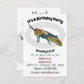 理容師ポールバッタ漫画イラストレーション 招待状 (正面/裏面)