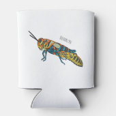 理容師ポールバッタ漫画イラストレーション 缶クーラー (裏面)