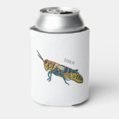 理容師ポールバッタ漫画イラストレーション 缶クーラー (缶裏面)