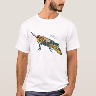 理容師ポールバッタ漫画イラストレーション Tシャツ
