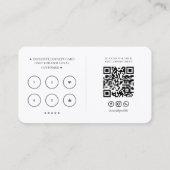 理容師ポールバーショッミニマルクホワイトロイヤリティ 名刺 (裏面)