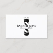 理容師ポールバーバーショップアポイントメントリマインダーブシン 名刺 (正面)