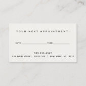 理容師ポールバーバーショップアポイントメントリマインダーブシン 名刺 (裏面)