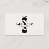 理容師ポールバーバーショップアポイントメントリマインダーブシン 名刺 (正面)