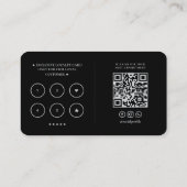 理容師ポールフェイクシルバーバーショップロイヤリティ 名刺 (裏面)