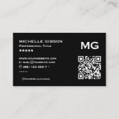 理容師ポールブラック赤白青バーバーショップ 名刺 (裏面)