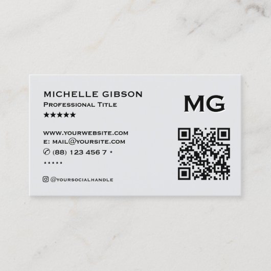 理容師ポールライトグレーエレガントロイヤリティ報酬 名刺 (正面)