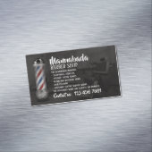 理容師ポールロゴ供給店カスタム写真 マグネット名刺 (インサイチュ)