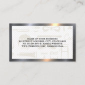 理容師ポールロゴ |メタリックスタイリッシュ 名刺 (裏面)