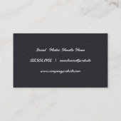 理容師ポールロゴ |レザーテクスチャ 名刺 (裏面)