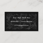 理容師ポールロゴ |黒い大理石 名刺 (裏面)