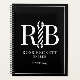 理容師ポール理容師白黒アポイントメント プランナー手帳