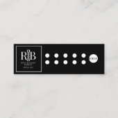 理容師ポール理容師白黒 ロイヤリティカード (正面)