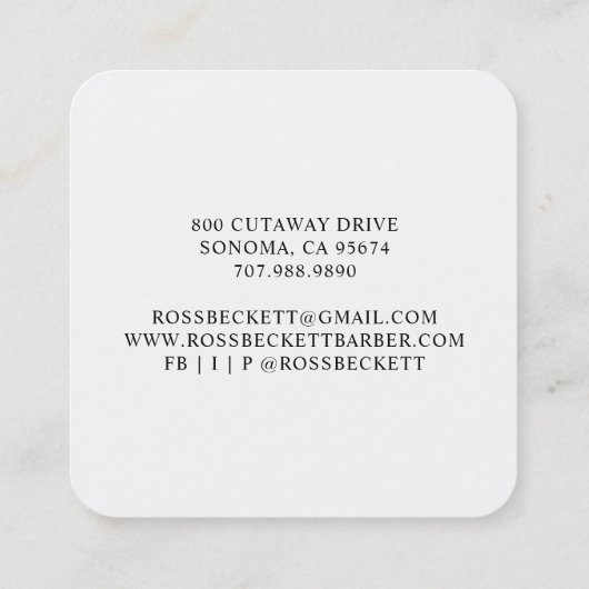 理容師ポール理容師美容師スクウェアC スクエア名刺 (裏面)