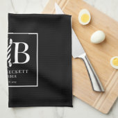 理容師ポール理容師美容師白黒 キッチンタオル (四つ折り)