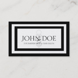 理容師ポール美容師ブラック金ゴールド紙 名刺