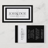 理容師ポール美容師ブラック金ゴールド紙 名刺 (正面/裏面)