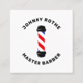 理容師ポール美容師名刺 スクエア名刺 (正面)