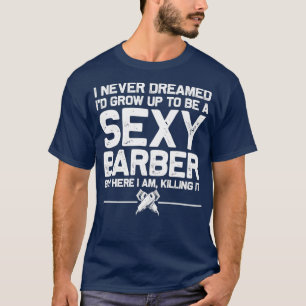 理容師メンおもしろいズパパバーバーバーショップヘアドレッサーヘアスト Tシャツ