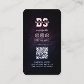 理容師モダンズポール赤白青バーバーショップ 名刺 (裏面)