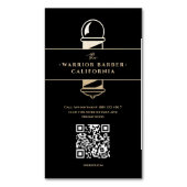 理容師モダンバーバーショップ理容師ズポールQR マグネット名刺 (正面縦)