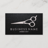 理容師モダンマットブラック美容師鋏 名刺 (正面)