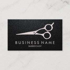 理容師モダンマットブラック美容師鋏 名刺
