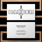 理容師モダン台本の白黒はさみ 名刺