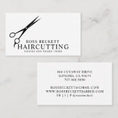 理容師モダン美容師はさみ名刺 名刺 (正面/裏面)