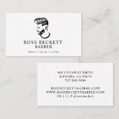 理容師モダン美容師名刺 名刺 (正面/裏面)