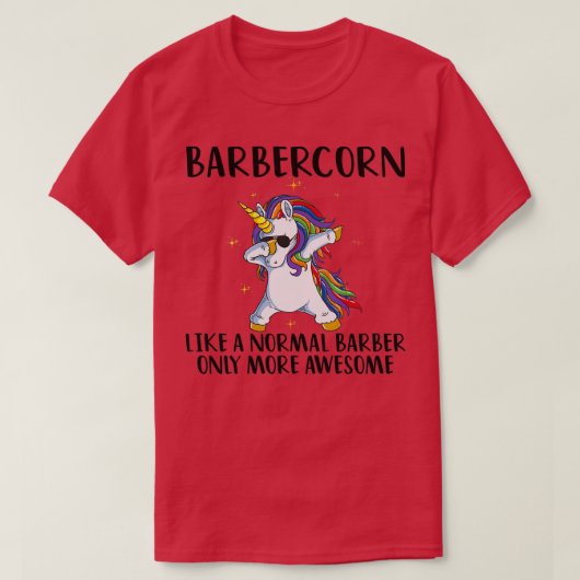 理容師ユニコーン3 Tシャツ (デザイン正面)