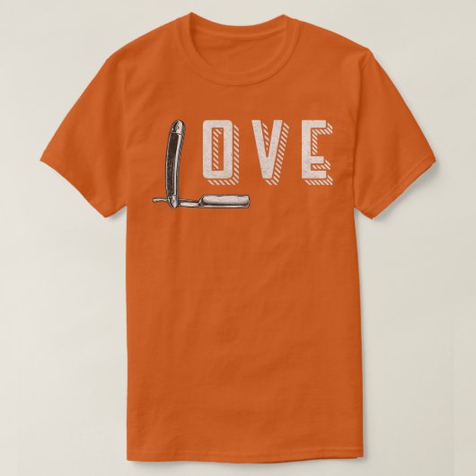 理容師ラブ理容師引用文 おもしろい Tシャツ (デザイン正面)