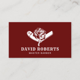 理容師レザー&バラバーショップ美容師レッド 名刺