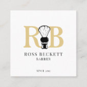 理容師ロゴ美容師名刺 スクエア名刺 (正面)