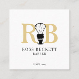 理容師ロゴ美容師名刺 スクエア名刺