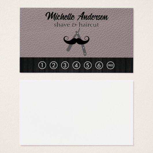 理容師ロゴ |レザー (正面&裏面)